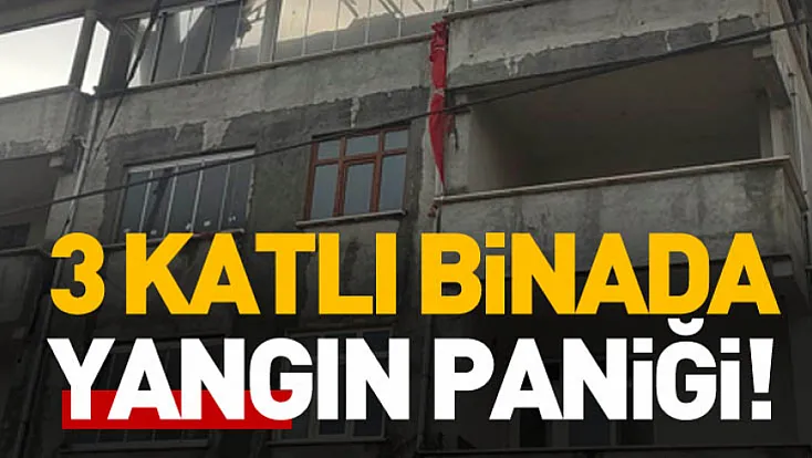 3 Katlı binada yangın paniği!