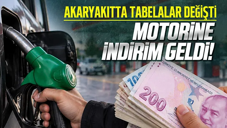 Akaryakıtta indirim müjdesi motorin 100 TL'nin altına düştü