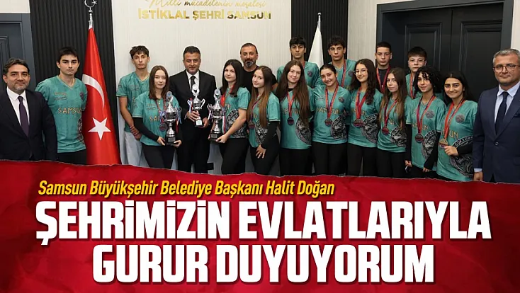 Başkan Halit Doğan 3 kupayla dönen dragon bot sporcularını ağırladı