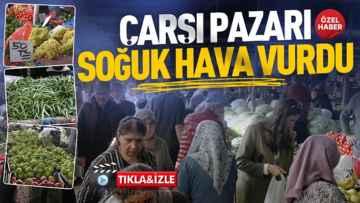 Çarşamba pazarında soğuk hava hareketliliği azalttı
