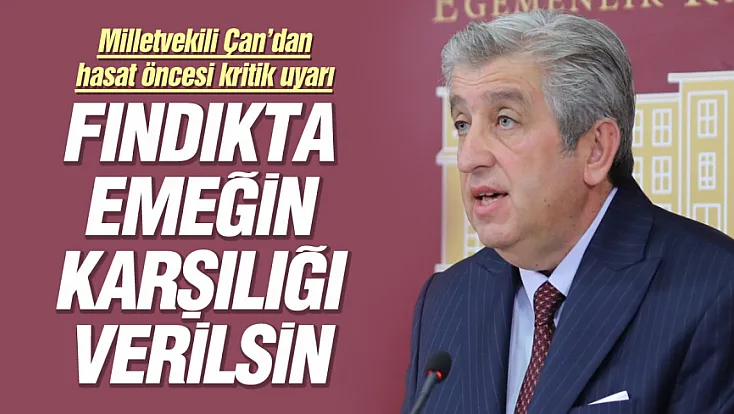 CHP'li Murat Çan: ‘Fındıkta maliyet 200 lirayı aştı, üretici emeğinin karşılığını bekliyor’