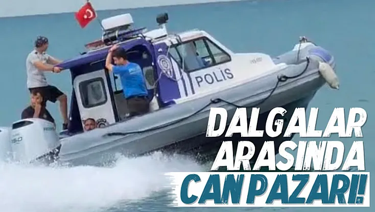 Denizde mahsur kalan vatandaş ekipler tarafından kurtarıldı