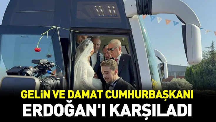 Düğün konvoyunu yarıda kesip Cumhurbaşkanı’nı karşıladılar