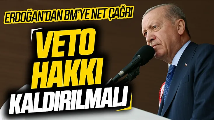 Erdoğan’dan BM güvenlik konseyi için veto çağrısı