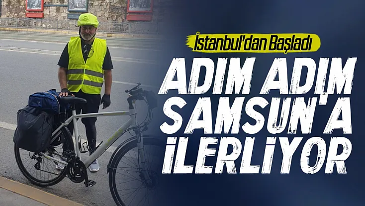 Gurbetçi bisikletçi Metin Mert Samsun yolunda Tosya'ya ulaştı