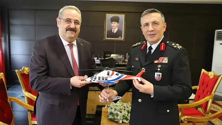 Korgeneral Güzel’den Kaymakam Sağlam’a ziyaret