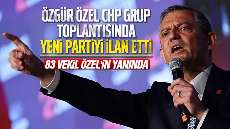 Özgür Özel: 'Yeni partimizi yarın kuruyoruz'