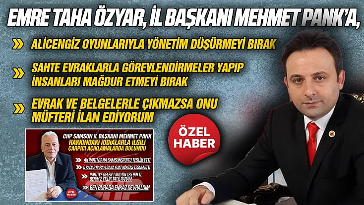 Özyar il Başkanı Pank’a ‘Pespaye yalanlarla kamuoyunu meşgul etme’ dedi.