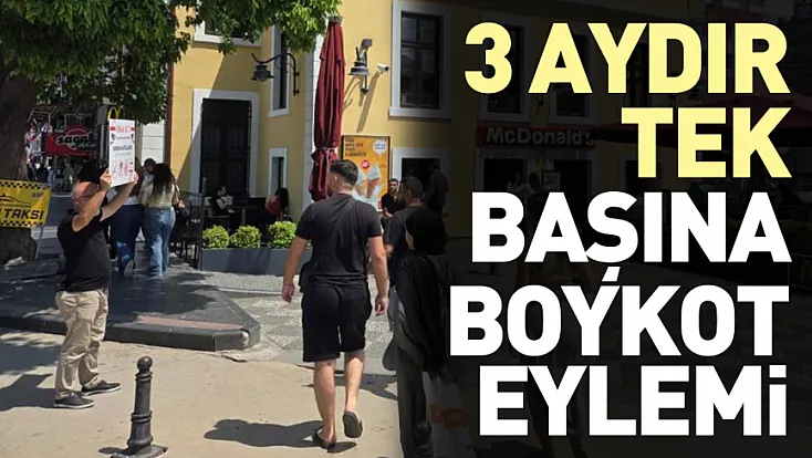Samsun'da 3 Aydır Tek Başına Boykot Eylemi