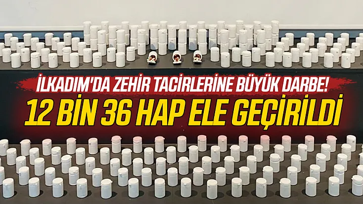 Samsun'da dev uyuşturucu operasyonu: 12 bin 36 hap ele geçirildi