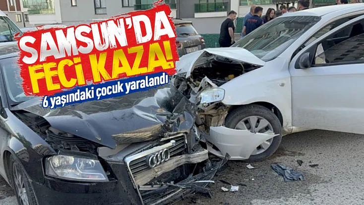 Samsun’da iki otomobil çarpıştı 3 yaralı