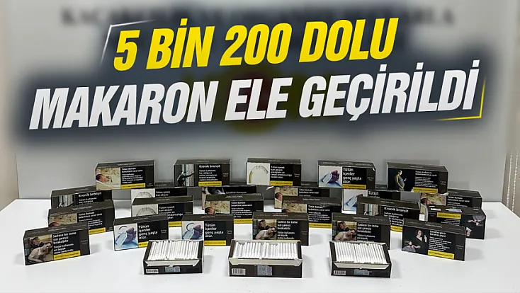 Samsun'da kaçak tütün operasyonu: 5 bin 200 dolu makaron ele geçirildi