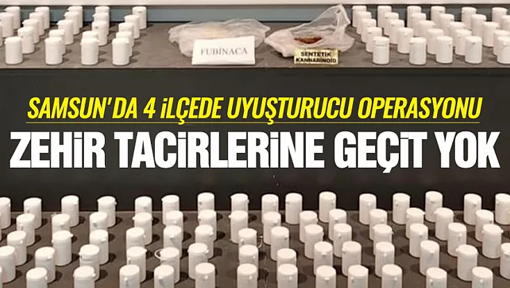Samsun'da narkotik ekiplerinden başarılı operasyon