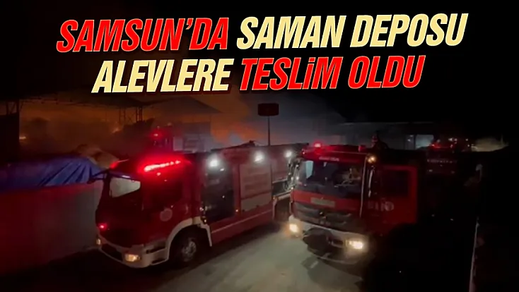 Samsun’da saman deposu alevlere teslim oldu