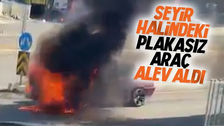 Samsun'da seyir halindeki otomobilde yangın Sürücü canını zor kurtardı