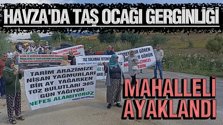 Samsun Havza'da taş ocağı gerginliği: Mahalleli genişletme planına geçit vermedi