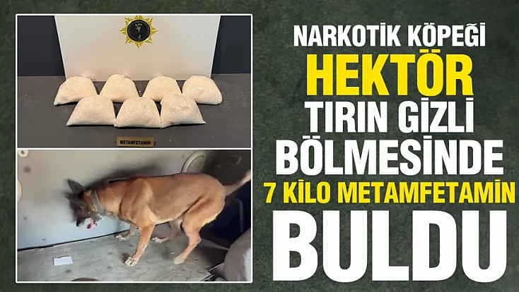 Tırın gizli bölmesinden 7 kilo metamfetamin çıktı