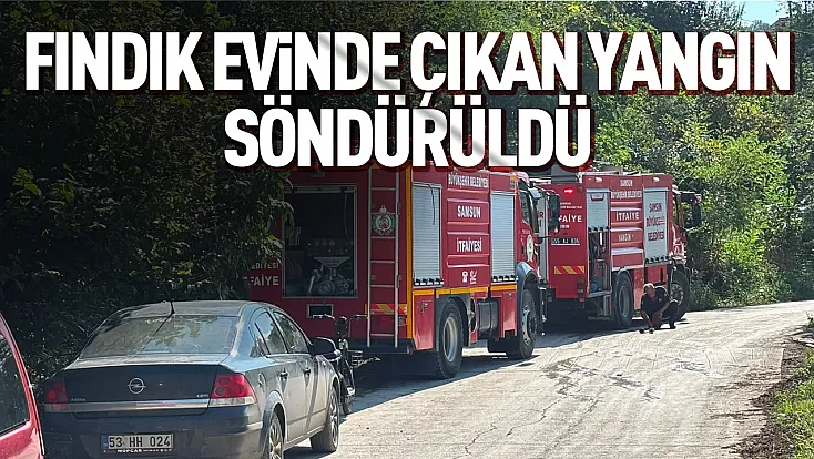 Salıpazarı’nda fındık evinde yangın