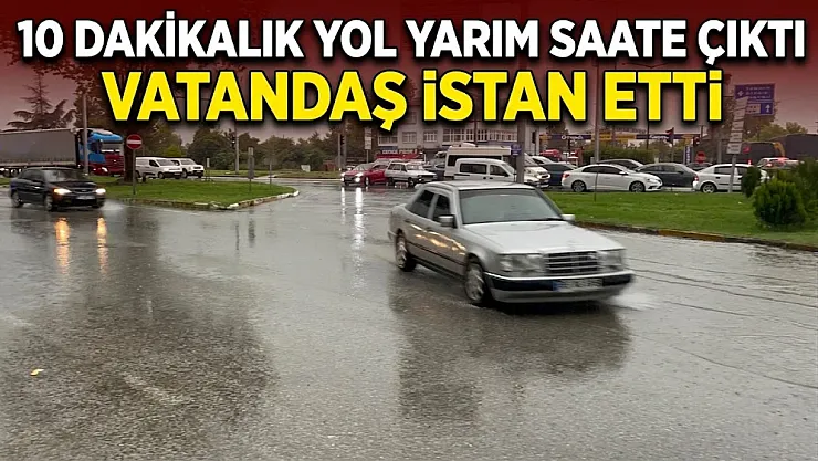 Samsun Çarşamba'da yağan yağmur vatandaşı isyan ettirdi
