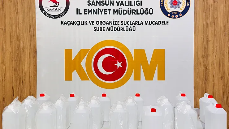 Samsun'da polisten kaçak alkol operasyonu