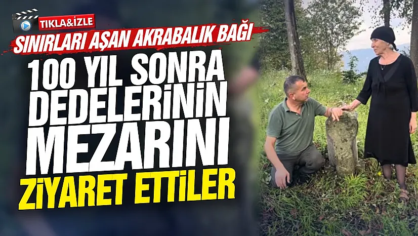 93 Harbi Şehidi Sofuoğlu Ahmet Ağa'nın torunları mezarı başında