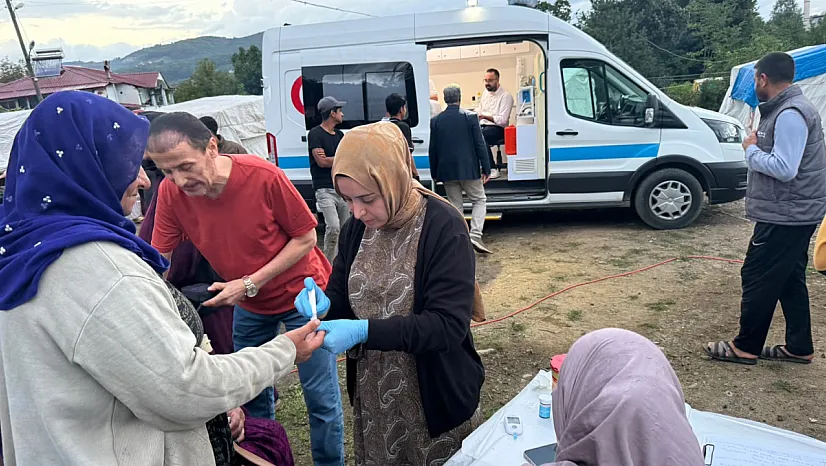 Çarşamba Eğridere'de mevsimlik tarım işçilerine sağlık taraması