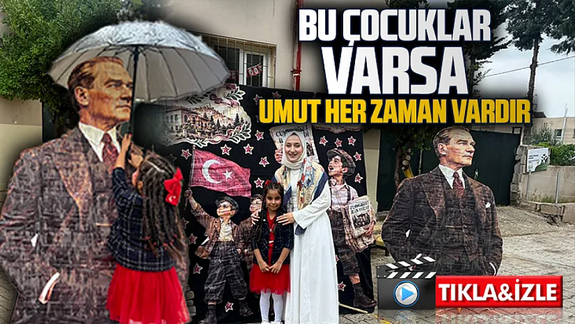 Hatay'da 29 Ekim'de minik öğrenciden duygulandıran Atatürk hassasiyeti