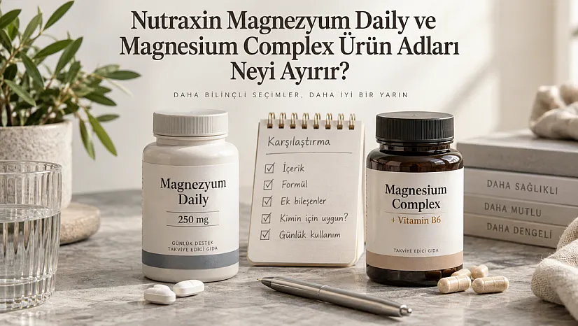 Nutraxin Magnezyum Daily ve Magnesium Complex Ürün Adları Neyi Ayırır?