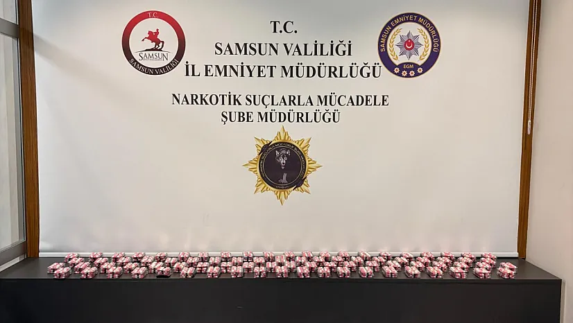 Samsun'da 4 bin 410 uyuşturucu hap ele geçirildi