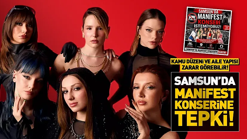 Samsun'da Manifest konserine tepki