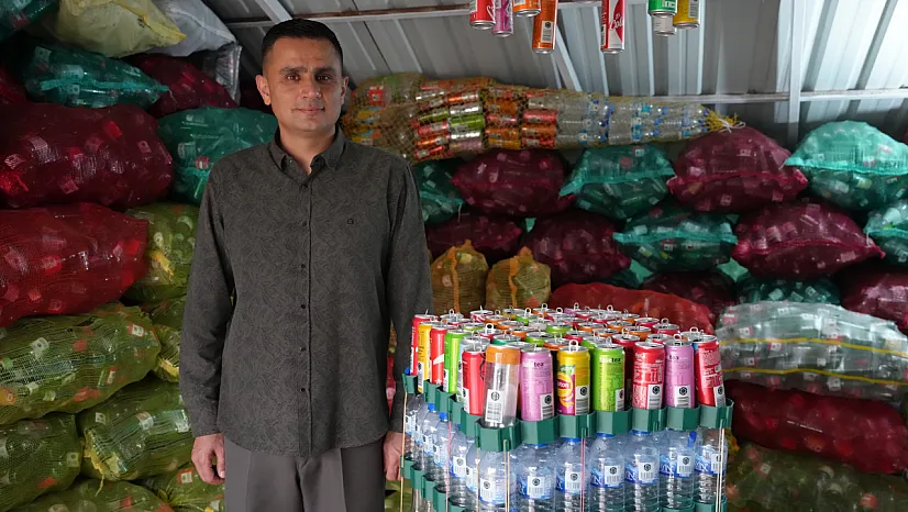 Samsunlu Turgay Baş 100 bin içecek ambalajı topladı