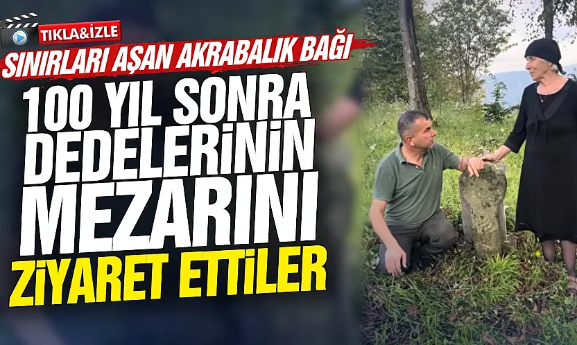 93 Harbi Şehidi Sofuoğlu Ahmet Ağa'nın torunları mezarı başında