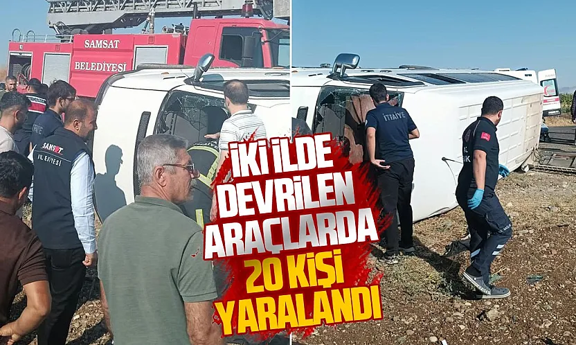 Adıyaman ve Mardin'de trafik kazaları 20 yaralı