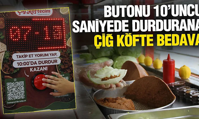Adıyamanlı Çiğköftecim'den 10'uncu Saniye Kampanyası