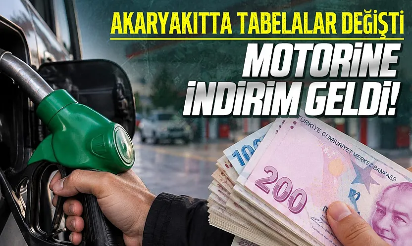 Akaryakıtta indirim müjdesi motorin 100 TL'nin altına düştü
