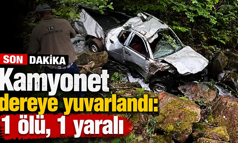 Bahçede facia: Kamyonet uçuruma yuvarlandı, sürücü hayatını kaybetti