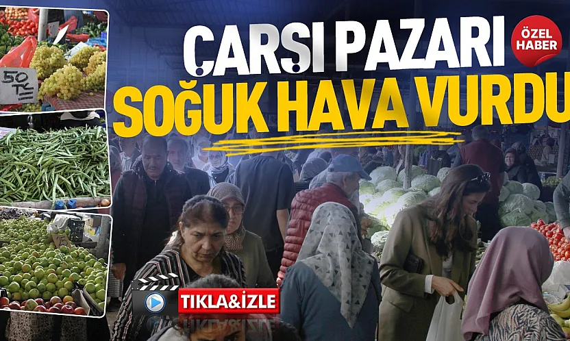 Çarşamba pazarında soğuk hava hareketliliği azalttı