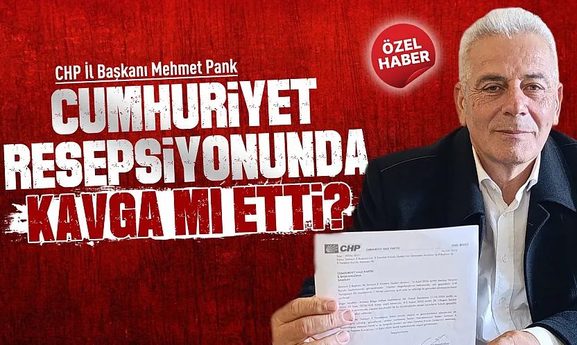 CHP Samsun İl Başkanı Mehmet Pank, 29 Ekim Cumhuriyet resepsiyonunu karıştırmış!
