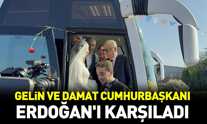 Düğün konvoyunu yarıda kesip Cumhurbaşkanı'nı karşıladılar
