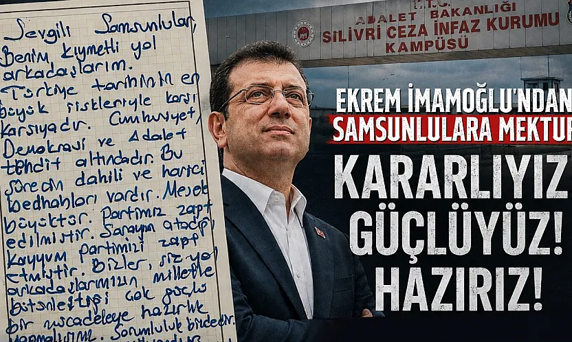 Ekrem İmamoğlu'ndan Samsun'a mektup
