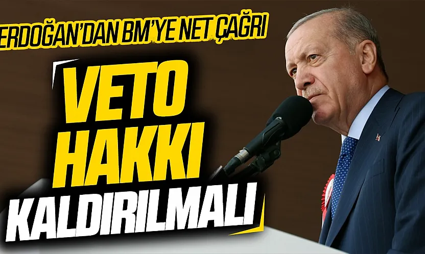 Erdoğan'dan BM güvenlik konseyi için veto çağrısı