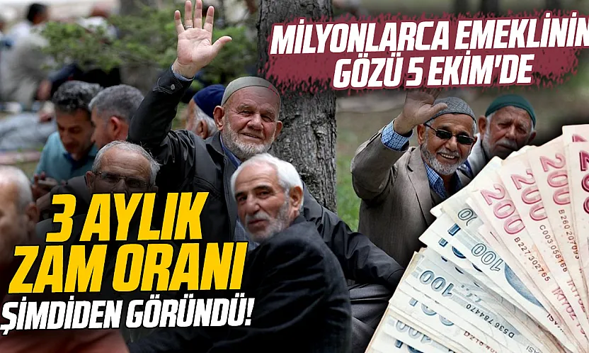 Eylül ayı enflasyon tahmini ve emeklinin 3 aylık zam oranı belli oluyor