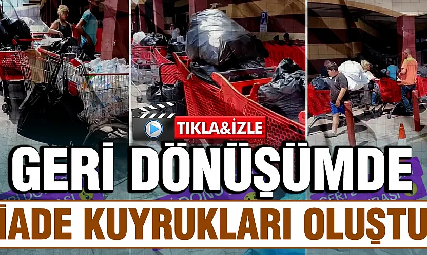 Geri dönüşüm iade makinesi önünde uzun kuyruk: 'Toplumun geldiği nokta içler acısı'