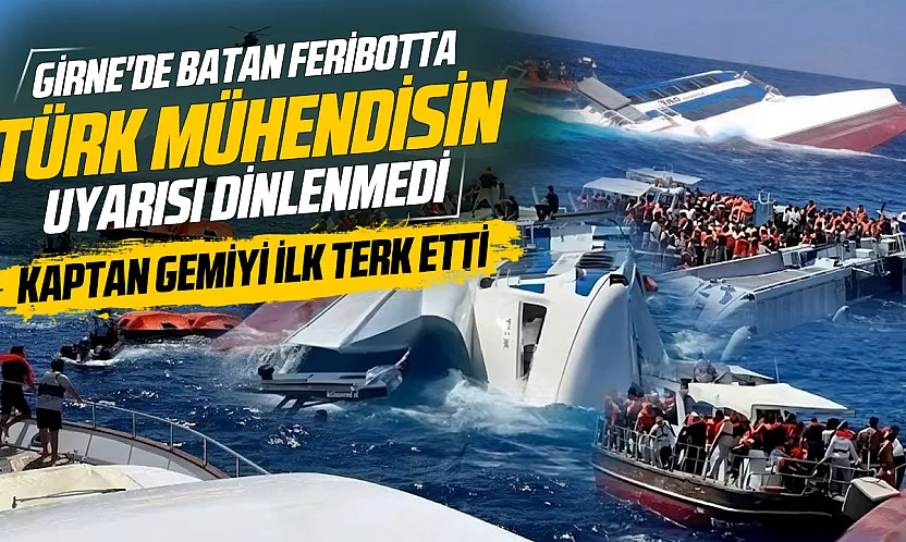 Girne'de batan feribotta ihmaller zinciri
