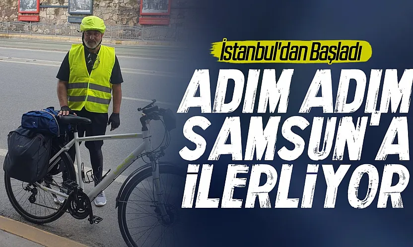 Gurbetçi bisikletçi Metin Mert Samsun yolunda Tosya'ya ulaştı