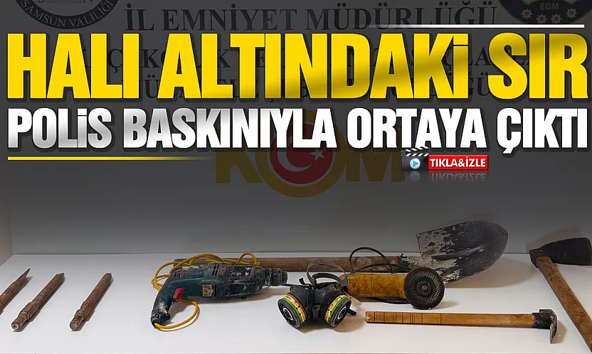 Halı Altındaki Gizli Geçit Kaçak Kazıya Çıktı