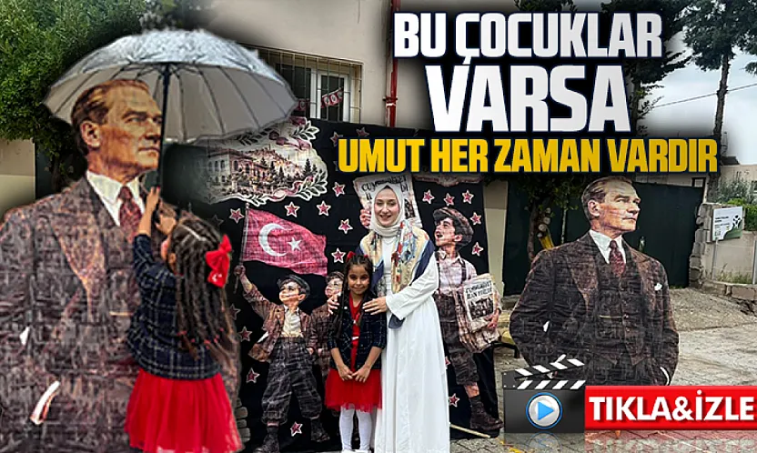 Hatay'da 29 Ekim'de minik öğrenciden duygulandıran Atatürk hassasiyeti