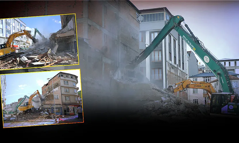 Havza'da iş yeri yıkımları tamamlandı