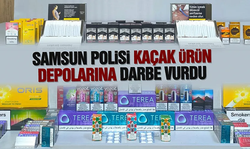 İlkadım'da kaçak ürün operasyonunda 3 kişi gözaltına alındı