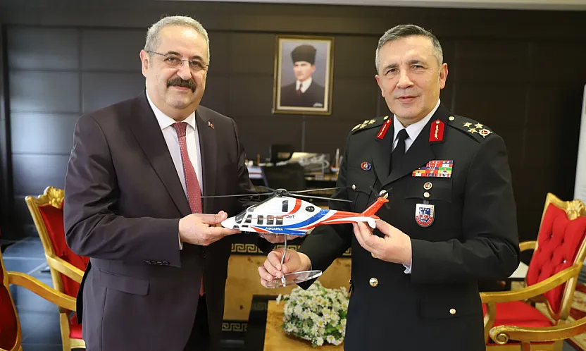 Korgeneral Güzel'den Kaymakam Sağlam'a ziyaret